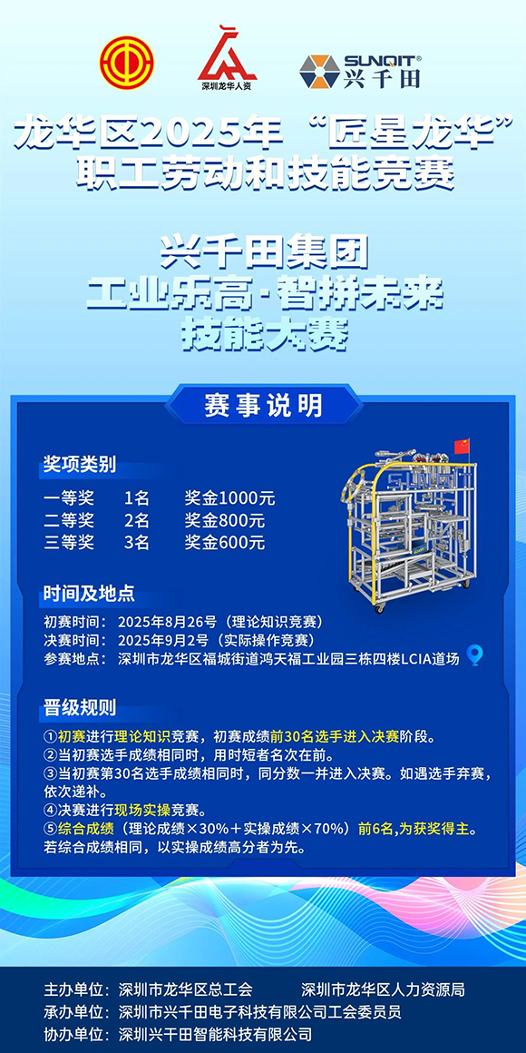 龍華區(qū)2025年“匠星龍華”—興千田集團(tuán) 工業(yè)樂高·智拼未來，技能大賽！